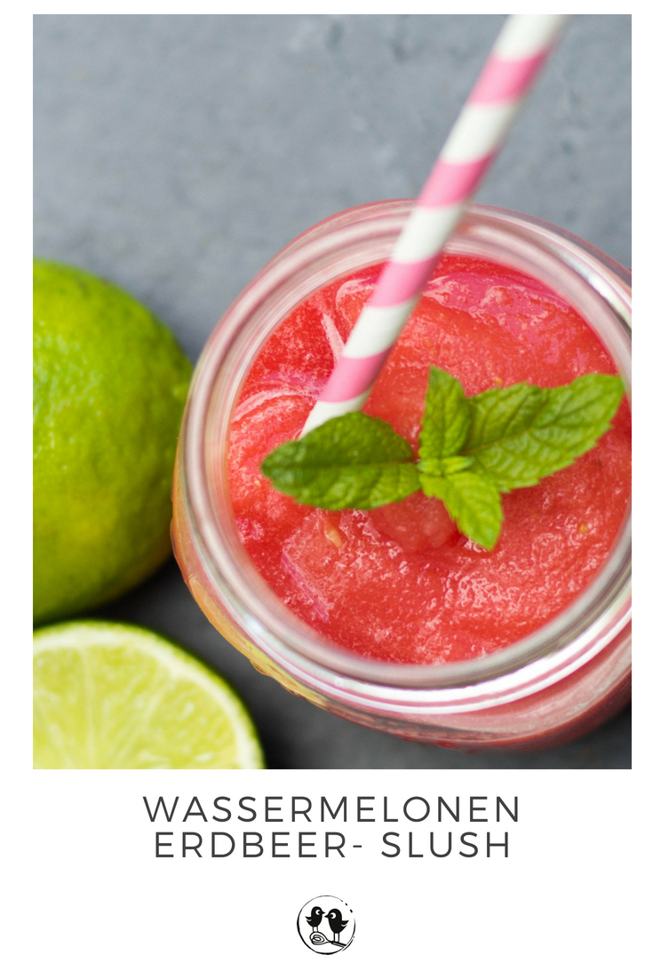 Wassermelonen Erdbeer Slush - Die kleinen Feinschmecker