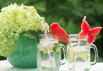 Limetten Holunder Limonade