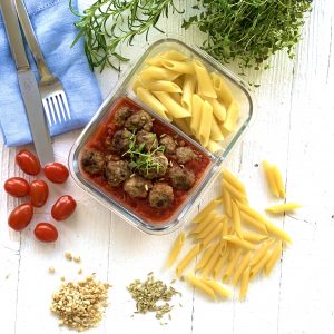 Mediterrane Hackbällchen für die Lunchbox