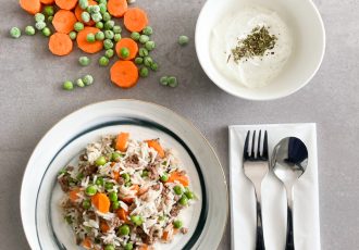 Reis-Hackfleisch-Pfanne mit Gemüse